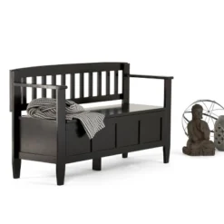 48" Riverside Solid Wood Entryway Storage Bench - Wyndenhall