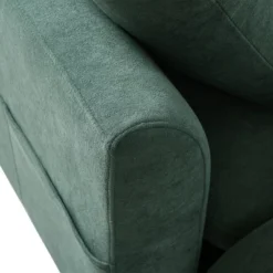 83"W L-Shaped Sectional Sofa With Movable Storage Ottoman & 6 Pillows, Chenille Upholstery Couch With Side Pockets - ModernLuxe -Baxton Studio Shop GUEST e4f754c5 8662 47cd 849c 16ca64d9a36b