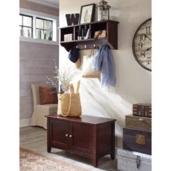 Shaker Cottage Storage Coat Hook With Cabinet Bench Set - Alaterre Furniture -Baxton Studio Shop GUEST e508ac31 3415 4321 a3aa 8419232b3288