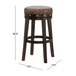 Benard Backless Barstool Deep Smoke Brown - Hillsdale Furniture -Baxton Studio Shop GUEST e52d6d74 0df0 4739 bffc 7b86593654ae