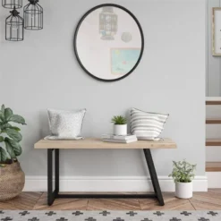 Palomino Asymmetrical Entryway Bench - Novogratz -Baxton Studio Shop GUEST e558ce15 e375 457d ad36 76be411b3166