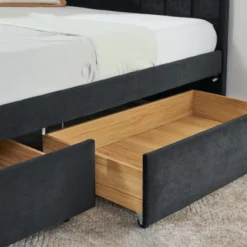 Tiramisubest Full Size Bed Frame Tufted Daybed Velvet Upholstered Frame Storage Drawers Living Room Bedroom Eucalyptus Wood Frame -Baxton Studio Shop GUEST e559eeb3 7911 4eca bf2e 5127ef071196