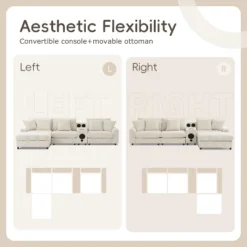 114''W Corduroy L-Shaped Sectional Sofa With Bluetooth Speakers, USB Charger, Cup Holders And Ottoman - ModernLuxe 16 114''W Corduroy L-Shaped Sectional Sofa With Bluetooth Speakers, USB Charger, Cup Holders And Ottoman - ModernLuxe -Baxton Studio Shop GUEST e59b0d6d d30f 44fa 94df 1efc81c3a899