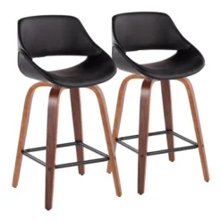 Set Of 2 Fabrico Square Height Barstools - LumiSource -Baxton Studio Shop GUEST e5b451f9 f829 4879 a2be b88c9333e2b4