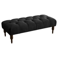 Edwardian Upholstered Tufted Bench - Skyline Furniture 8 Edwardian Upholstered Tufted Bench - Skyline Furniture -Baxton Studio Shop GUEST e5c8a752 8ad3 4408 8b1f e49303389f8c