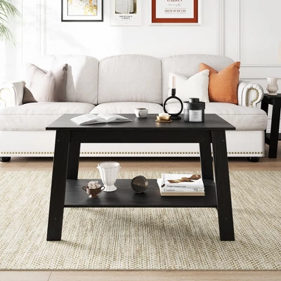 31.49” Rustic Coffee Table - 2-Tier Modern Farmhouse Side Table For Living Room, Home, Office & Outdoor 9 31.49” Rustic Coffee Table - 2-Tier Modern Farmhouse Side Table For Living Room, Home, Office & Outdoor - Image 9