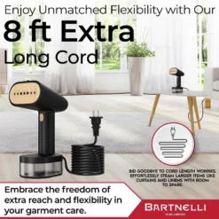 Bartnelli Pro Luxury Handheld Garment Steamer, 30s Heat-Up, Large Detachable Water Tank, 8ft Cord 11 Bartnelli Pro Luxury Handheld Garment Steamer, 30s Heat-Up, Large Detachable Water Tank, 8ft Cord -Baxton Studio Shop GUEST e67de256 157d 4340 a83a 7e5f5ee03bff