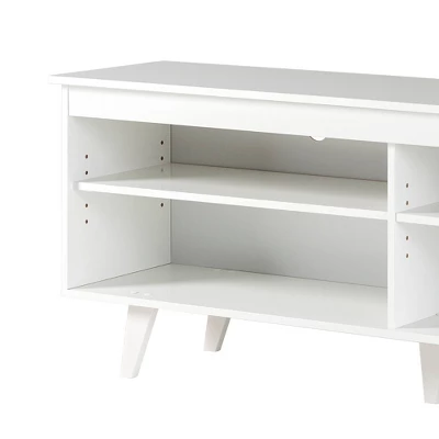 Modern Contemporary Simple Wood Storage Console TV Stand For TVs Up To 65" - Saracina Home 4 Modern Contemporary Simple Wood Storage Console TV Stand For TVs Up To 65" - Saracina Home - Image 4