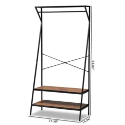 Laima Distressed Wood And Metal Finished Entryway Coat Hanger Brown/Black - Baxton Studio 13 Laima Distressed Wood And Metal Finished Entryway Coat Hanger Brown/Black - Baxton Studio -Baxton Studio Shop GUEST e6ae4313 9cb4 4030 957a 599334edb1a3