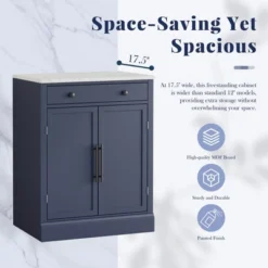 Bella Depot Modern Freestanding Kitchen Pantry Cabinet