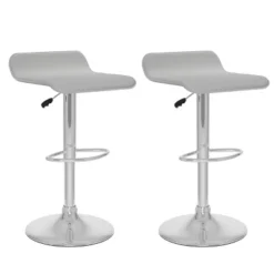 Set Of 2 Adjustable Curved Leatherette Barstool - Corliving -Baxton Studio Shop GUEST e7136297 f8f0 487a bf1e 81dcd7fc3bcc