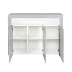 Modern Wooden Sideboard With LED Lights And 3 Doors For Living Room, Kitchen Or Hallway - ModernLuxe -Baxton Studio Shop GUEST e727ab20 dd13 4b0f bc0d b924e409115f