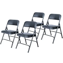 Set Of 4 Premium Vinyl Padded Folding Chairs - Hampden Furnishings -Baxton Studio Shop GUEST e7712a96 c9e8 4cd4 846a fb7f4e86be9e