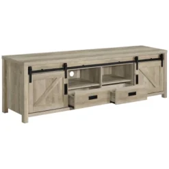 Madra Barn Door TV Stand For TVs Up To 85" - Coaster -Baxton Studio Shop GUEST e7dc3404 f675 4ecd aa84 274a6eef334a