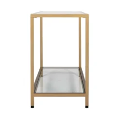 47" Camber Modern Glass Console Table Gold - Studio Designs Home 9 47" Camber Modern Glass Console Table Gold - Studio Designs Home -Baxton Studio Shop GUEST e82548a1 c2c8 4516 b931 85fbbffd19bb