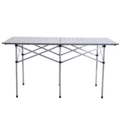 Costway Roll Up Portable Folding Camping Square Aluminum Picnic Table W/Bag (55'' ) -Baxton Studio Shop GUEST e85aafa9 82e7 43df b534 db5e4dca31f8