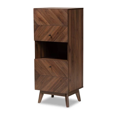 Hartman Wood Storage Cabinet Walnut Brown - Baxton Studio 1 Hartman Wood Storage Cabinet Walnut Brown - Baxton Studio