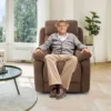 Costway Power Lift Recliner Chair Sofa For Elderly W/ Side Pocket & Remote Control GreyBrown