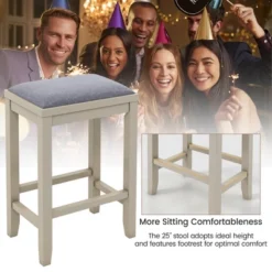 Costway Set Of 2 Upholstered Bar Stools Wooden Counter Height Dining Chairs 14 Costway Set Of 2 Upholstered Bar Stools Wooden Counter Height Dining Chairs -Baxton Studio Shop GUEST e88ff5f2 bfad 4d33 a517 1f03c0c35c84