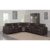 6pc Nara Dual Power Leather Reclining Sectional Sofas Espresso - Steve Silver Co.
