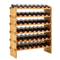 Stackable Wine Rack, Solid Wood Storage, Freestanding Floor & Countertop -Baxton Studio Shop GUEST e899e67b c124 4c76 a093 4ea79ba4dfb0