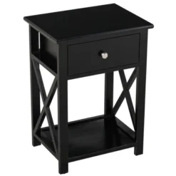 HOMCOM 22” Traditional Wood Accent End Table With Storage Drawer For Living Room Or Bedroom 9 HOMCOM 22” Traditional Wood Accent End Table With Storage Drawer For Living Room Or Bedroom -Baxton Studio Shop GUEST e8c964a3 b449 4119 a469 60845fee6481
