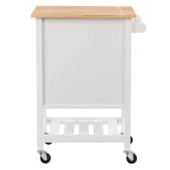 Sage Wood Kitchen Cart White - CorLiving -Baxton Studio Shop GUEST e8d4c641 12fa 4036 a5cd 622e95bf9d88