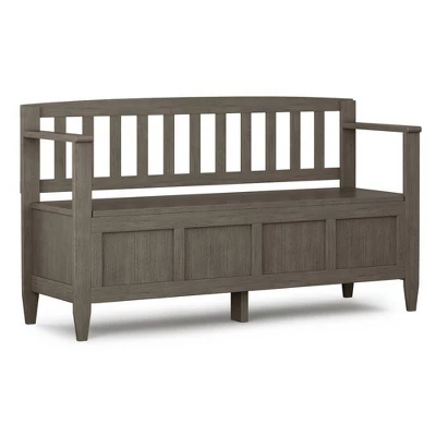 48" Riverside Solid Wood Entryway Storage Bench - Wyndenhall 12 48" Riverside Solid Wood Entryway Storage Bench - Wyndenhall - Image 12