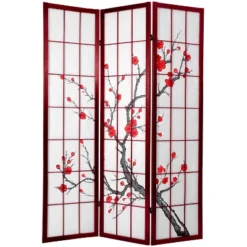 Oriental Furniture 6' Tall Blossom Shoji Screen -Baxton Studio Shop GUEST e958d53c 75f2 4094 ba88 1b5357140b62