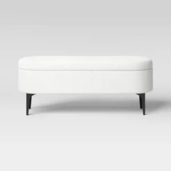 Storage Bench With Metal Legs Cream Boucle - Threshold™ -Baxton Studio Shop GUEST e96846a9 5aa1 48ed a594 86cda8c86f49