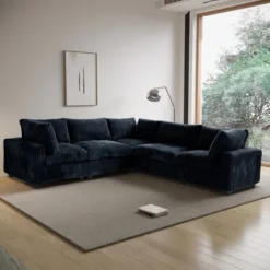 Cloud Modular Sectional Sofa,118" Oversized V Shaped Couch,5 Seater Plush Sofas For Living Room,Covers Washable&Replaceable -Baxton Studio Shop GUEST e97ccf0f dd0a 4f88 b5df 1244c44eb6d7