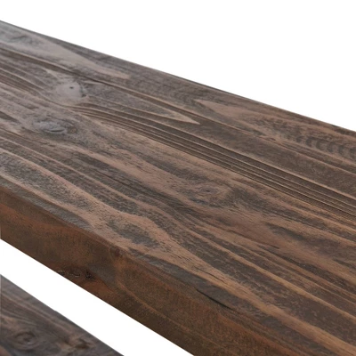 48" Pomona Solid Wood And Metal Entryway Bench Brown - Alaterre Furniture 8 48" Pomona Solid Wood And Metal Entryway Bench Brown - Alaterre Furniture - Image 8