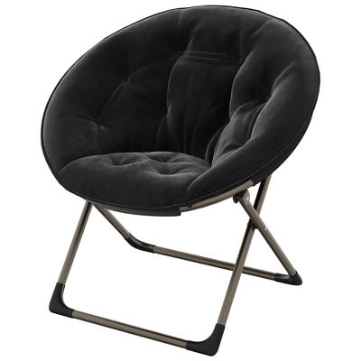 Comfy Oversized Saucer Chair For Adults, Soft Faux Fur Plush Folding Moon Chair, Metal Frame Reading Lounge Chair For Bedroom Living Room Dorm Office 8 Comfy Oversized Saucer Chair For Adults, Soft Faux Fur Plush Folding Moon Chair, Metal Frame Reading Lounge Chair For Bedroom Living Room Dorm Office - Image 8