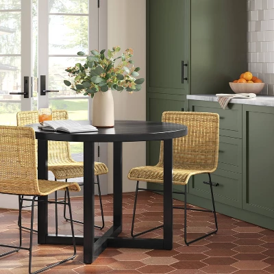 Chapin Modern Woven Dining Chair With Metal Legs Threshold - Threshold™ 1 Chapin Modern Woven Dining Chair With Metal Legs Threshold - Threshold™