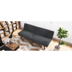 Dyonery 70" Memory Foam Folding Convertible Linen Futon Sofa Couch,Detachable Cushion,Adjustable Backrest, For Living Room,Office,Apartment, Black 18 Dyonery 70" Memory Foam Folding Convertible Linen Futon Sofa Couch,Detachable Cushion,Adjustable Backrest, For Living Room,Office,Apartment, Black -Baxton Studio Shop GUEST e9d43f8f 6278 43fd b674 89fa046332fc