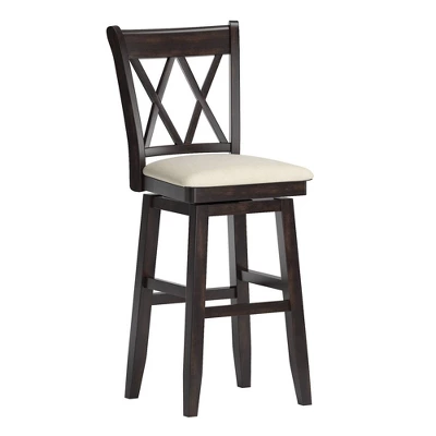 29" South Hill Double X Back Wood Swivel Height Barstool - Inspire Q 6 29" South Hill Double X Back Wood Swivel Height Barstool - Inspire Q - Image 6