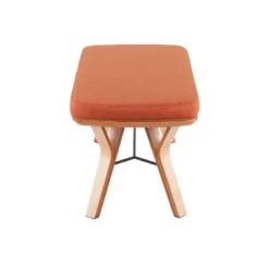 42" Folia Bench Polyester/Wood Natural/Orange - LumiSource