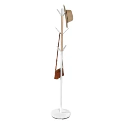 Honey-Can-Do Coat Rack White/Natural