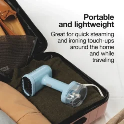 Proctor Silex Compact 2 In 1 Steamer/Iron: Handheld Garment Steamer For Clothes, 1200W, 7 Min Steam, 120ml Tank, Blue