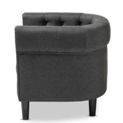 Bisset Chesterfield Chair Gray - Baxton Studio -Baxton Studio Shop GUEST ea6be8cb 7825 49d8 a991 6da18e638ece