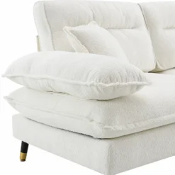 106"W L-Shaped Sectional Sofa, 4 Seat Cloud Chenille Fabric Tufted Couch Set With Two-Tone Adjustable Legs And Movable Ottoman - ModernLuxe 26 106"W L-Shaped Sectional Sofa, 4 Seat Cloud Chenille Fabric Tufted Couch Set With Two-Tone Adjustable Legs And Movable Ottoman - ModernLuxe -Baxton Studio Shop GUEST eabd0e95 0726 4076 a42b 568cb7bf197b