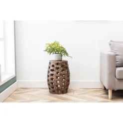 18" Hampton Side Table Weathered - Boraam -Baxton Studio Shop GUEST eac436f1 320c 4a81 a42c dd332e033214