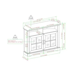Tasi Traditional Windowpane Corner TV Stand For TVs Up To 50" - Saracina Home 11 Tasi Traditional Windowpane Corner TV Stand For TVs Up To 50" - Saracina Home -Baxton Studio Shop GUEST eaceada6 b1fd 400a bfbc 0eee4448a6ac