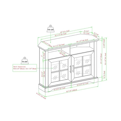 Tasi Traditional Windowpane Corner TV Stand For TVs Up To 50" - Saracina Home 5 Tasi Traditional Windowpane Corner TV Stand For TVs Up To 50" - Saracina Home - Image 5