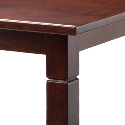 Kingsgate Dining Table Routed With Tapered Leg Walnut - Winsome 2 Kingsgate Dining Table Routed With Tapered Leg Walnut - Winsome - Image 2