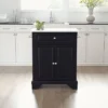 Lafayette Stone Top Portable Kitchen Island/Cart Black/White - Crosley