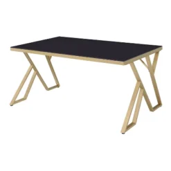 Jalama Glam Glass Top Gold Frame Dining Table - HOMES: Inside + Out -Baxton Studio Shop GUEST eb530977 b7c6 4c3f 9e42 7e4bd3cef9d1