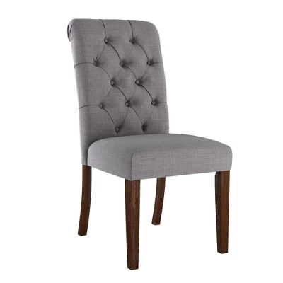 Set Of 2 Gramercy Tufted Rolled Back Parsons Chairs - Inspire Q 8 Set Of 2 Gramercy Tufted Rolled Back Parsons Chairs - Inspire Q - Image 8