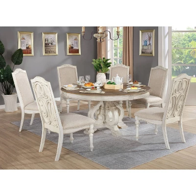 Frainio Round Dining Table White - HOMES: Inside + Out 3 Frainio Round Dining Table White - HOMES: Inside + Out - Image 3