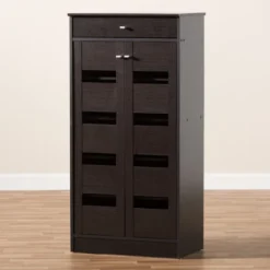 Acadia Modern And Contemporary Finished Shoe Cabinet Dark Brown - Baxton Studio 20 Acadia Modern And Contemporary Finished Shoe Cabinet Dark Brown - Baxton Studio -Baxton Studio Shop GUEST ebf89834 ec63 4bab be69 7907ee4f2c33